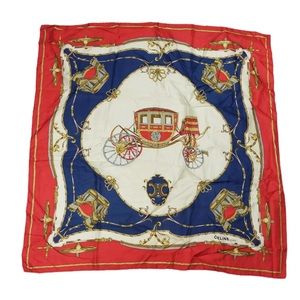 Celine Paris 100% Silk Scarf 34X34